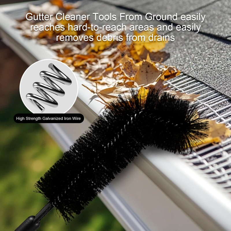 Zhichen star Gutter Cleaning Tools from the Ground - 10.5