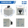 Keymoo 125A Rotary Changeover Switch with Master Switch Exterior Box,