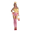 Party King Women's Popcorn Babe Costume, Multi, Medium