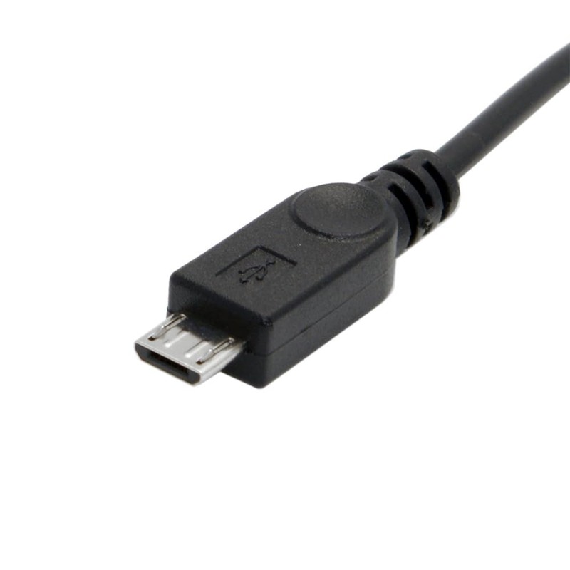 NFHK USB-C to MicroUSB Adapter, 2-Port, AWG 28, Black Micro