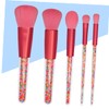 WOONEKY 5pcs Particle Handle Makeup Brush Women Candy Style Cosmetic