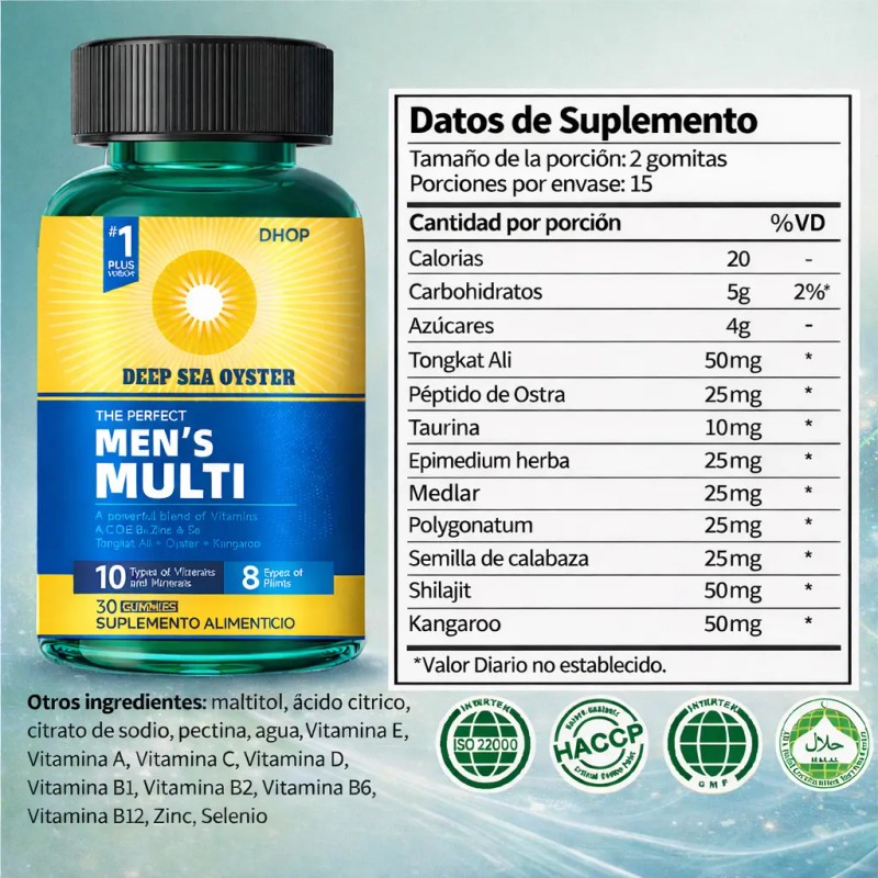 Multivitamínico Hombre Energía Vitalidad Fertilidad
