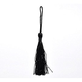 20 Black Silky 13.5cm Keychain Tassels for Curtains, Cushions, Art and Crafts