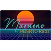 Marueno Puerto Rico 4 X 2.25-Inch Vinyl Decal Stiker Retro