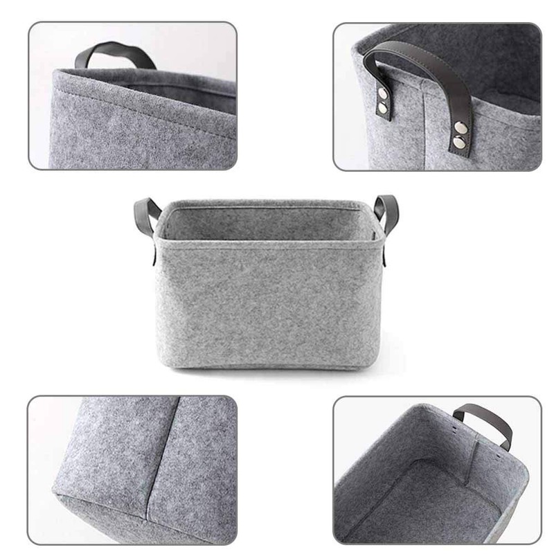 Felt Basket, 2 Pieces, Felt Storage Box, Felt Baskets with