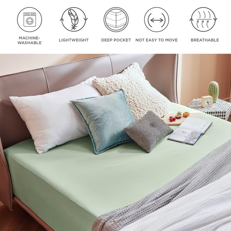 Bedsure Super King Fitted Sheet Deep - Bed Sheets Extra