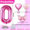 HotPink Bow Balloons (Number 11)