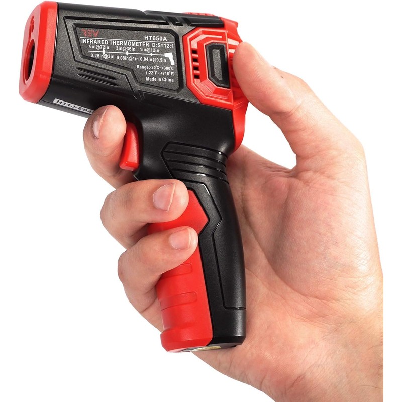 VViViD Infrared Digital Thermometer Gun with Laser Sight and LED