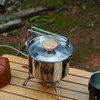 Camping Pot 304 Stainless Steel Portable Camping Kettle with Foldable