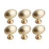 Pidynx 6 Pack Gold Cabinet Knobs 1.3" Brushed Gold Egg