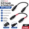 KOOKFJLLZ XLR Female to Female Cable 1ft 2 Pack -