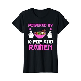 Powered by K-pop & Ramen Kpop Girl Gift T-Shirt