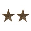 Melrose International Pine Wood Star Decor (Set of 2)