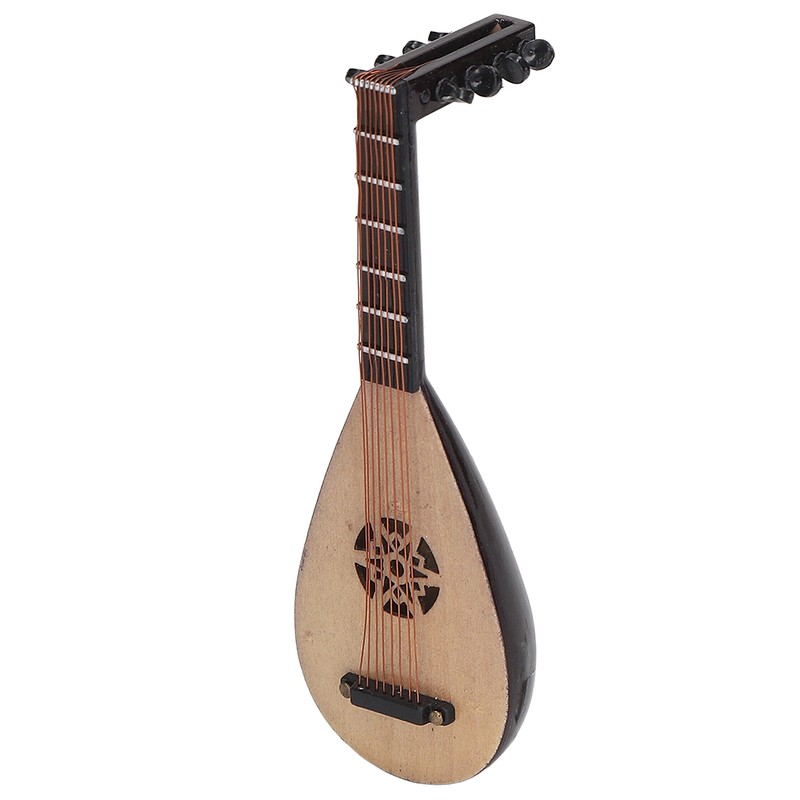 Lute Model Ornaments Simulation Pipa Chinese Guitar Stringed Instrument Decor