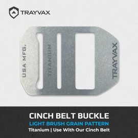 Trayvax Cinch Belt Buckle, Tactical Belt Buckle for Men and Women, Outdoor Hiking and Military Accessories, Titanium