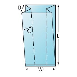 8-1/2" x 4-1/2" x 14" 30 lb. Kraft Paper Bread Bag - (1,000 Bags) - AB-175-8-106