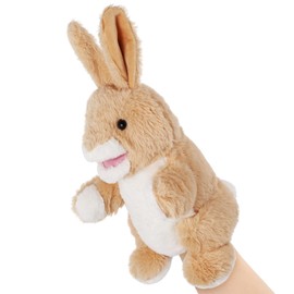 Animal Hand Puppets 11 Inch Sea Turtle Plush Dinosaur 5 Pcs Animals Hand Puppet Toys Role-Play Toy Puppets for Kids Storytelling Imaginative Pretend Play Teaching Preschool(Bunny)