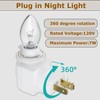 TWDRTDD Plug in Night Light, Adjustable E12 Base Socket with