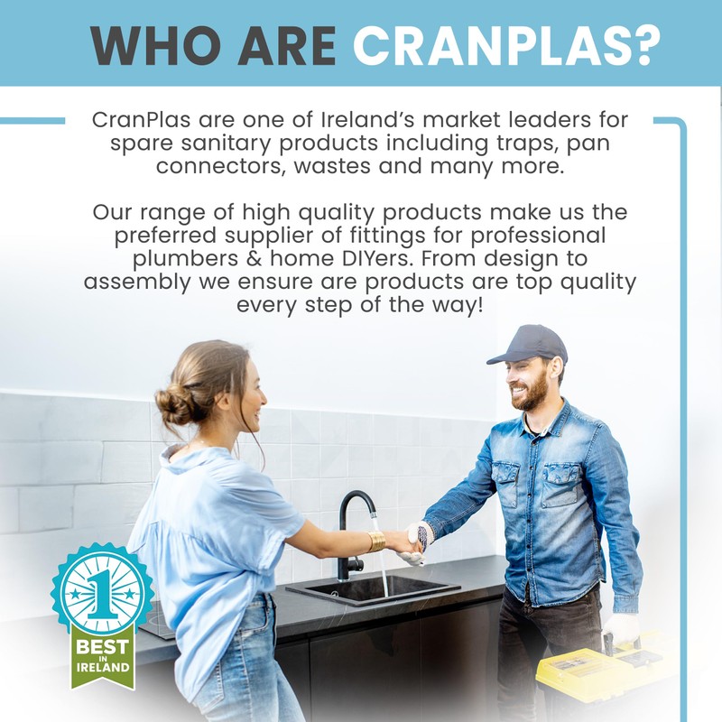 CranPlas | P Trap 40MM | Sink Waste Trap |