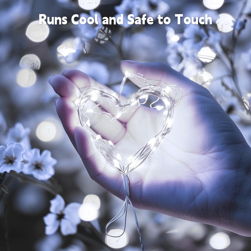 Fairy Lights Plug in, 66Feet 200LEDs Pure White String Lights,