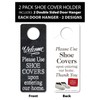 Foldable Shoe Cover Holder and Single Door Hanger with Designs