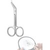 Professional Curved Nose Hair Scissors, Stainless Steel, Precision Grooming Tool