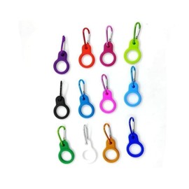 Dwuww 6 Pcs Silicone Water Bottle Buckle with Carabiner Clip Portable Secure Bottle Holder Water Bottle Hanging Rings Silicone Water Bottle Buckle Portable Hiking Camping Water Bottle Accessories