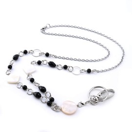 LUXIANDA different shapes Lanyard Necklaces Badge Holder Name Lanyards for women Stainless steel chain