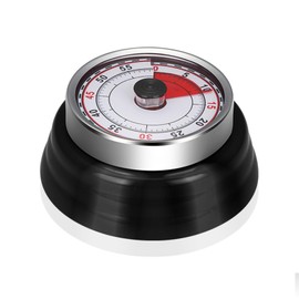 Kitchen Timer Mechanical Timer Kitchen Magnetic Magnetic to Attach to Fridge Black Mechanical Timer for the New Year for Kitchen, Cooking, Baking (1-60 Minutes)