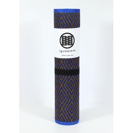 Igusa Yoga/Pilates Mat made in Japan, Organic Japanese Quality Tatami Mat, Exercise Mat, Tatami Rug, Non-slip Deodorant Workout Mat (Blue)