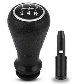 Juttzzei Peugeot 5 Speed Gear Shift Knob, Manual Car Shift Lever with Adapter for Peugeot 106 206 207 306 307 308 3008 5008 Citroen C2 C3 C4 B6 Gear Knobs, Peugeot 206 Gear Knob with Adapter Black