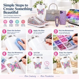 40000 PCS Bedazzling Kit, 40 Colors 3mm Resin Flatback Rhinestones
