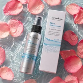 Dermakiin - 2 Pack de Tónicos Faciales Antiedad con Ácido Hialurónico con Agua de Rosas - Para todo tipo de piel - 100 ml. Banda para la cabeza de regalo.