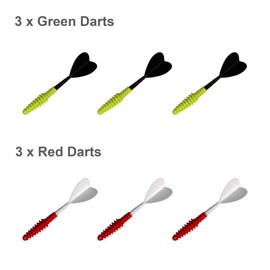 Leeray 6 Pcs Dart Replacement for Bristle Target Board - Safe Plastic Soft Tip Darts for Kids & Adults, Sports & Outdoors Accessories - Compatible with Most of The Bristle Dart Boards