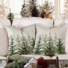 ZWJD Christmas Linen Cushion Covers 2-Pack 50x50cm - Home Decor