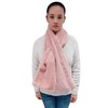 Women's Winter Pull-Through Faux Fur Scarf with Hidden Zipper Pocket