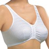 Fox Valley Traders Comfort Sleep Bra, Front Closure, White, Size