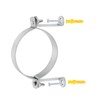 2 Pcs 6 1/2 Inch Pipe Hanger, 304 Stainless Steel