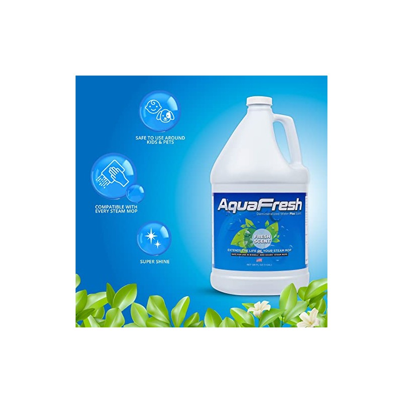 Aqua Science Demineralized Water Steam Mop Cleaning Solution - Premium