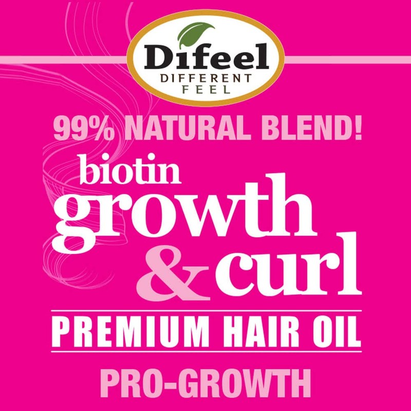 Difeel Biotin Growth & Curl Premium Hair Oil 7.1 oz.