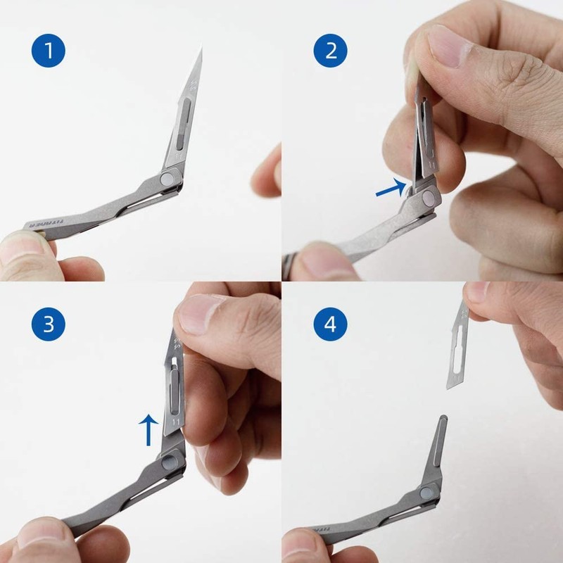 TITANER Titanium EDC Folding Pocket Knife Scalpel Knife Micro Utility