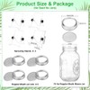 Nudiuhis Germination Kit, Stainless Steel Germination Jar Lid, Stand for