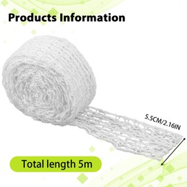 Styquenzer 5m Meat Netting Roll, Size 16, Elastic Smoked Meat Poultry Netting Butcher Twine Nettings Rolls Wrapping Net Ham Food Beef Net Rolls for Meats Cooking Meats Sausage Making (1 Roll-16.4Ft