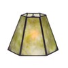 B&P Lamp® Supply New Craftsman Green Mica Hexagonal Shade, 4.25"