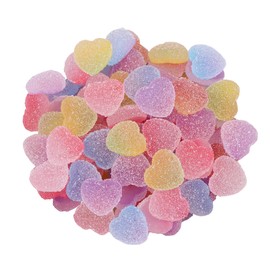 LOPURO 50 Pcs Soft Heart Resin Heart Charms, DIY Craft Making Kit, 16mm