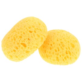 UKCOCO 2 Pieces Yellow Round Painting Sponge: Absorbent Sponges - Sponge Dab Brush Set for Hand Painting Enthusiast - Watercolour Ceramic Art Craft Clay Face Painting Ceramic Cleaning DIY Painting