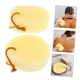 Healeved Bath Shower Scrubber Body Bath Sponge 2 Pcs Set Net Sponge for Shower Bath Gentle Skin Cleaning Scrubber