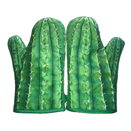 ChienAndalucia Cactus Green Oven Gloves (Pair of Mitts)