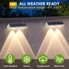 Solar Fence Lights Outdoor - 2700/4000/6000K 3 Modes, IP65 Waterproof