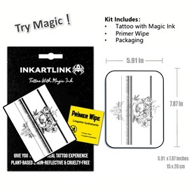 INKARTLINK Semi Permanent Tattoos for Women - Holiday and Party Favors, Lasts 7-15 Days, Waterproof and Non-reflective, Unique Mandala Armlet Design